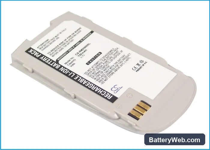 Samsung SGH-X600 Replacement Battery, 3.7V, 750mAh, Li-ion 2