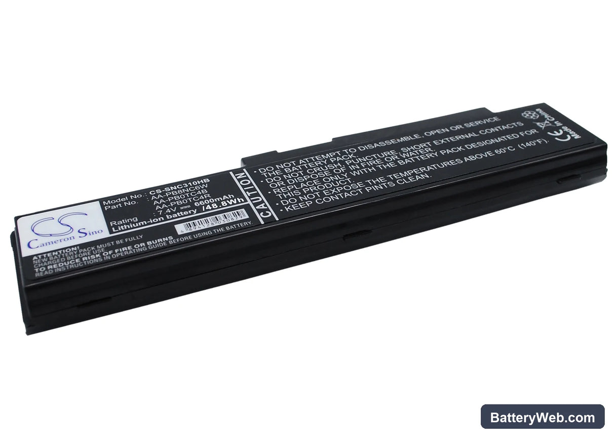 Samsung NP-N310 Replacement Battery, 7.4V, 6600mAh, Li-ion 2