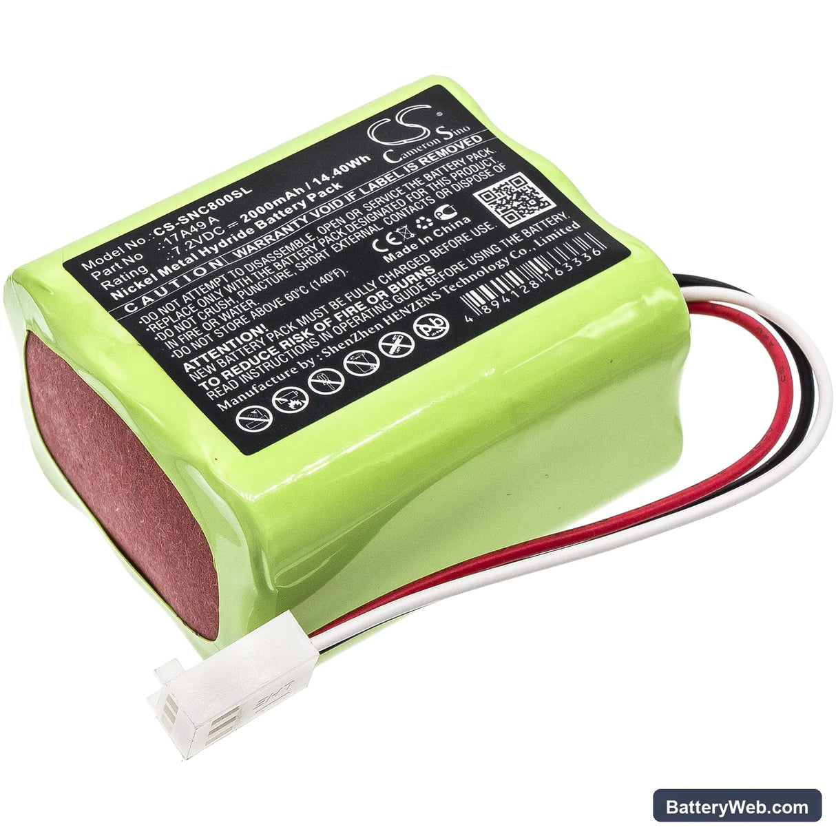 Sencore 17A49 A Replacement Battery, 7.2V, 2000mAh, Ni-MH 1