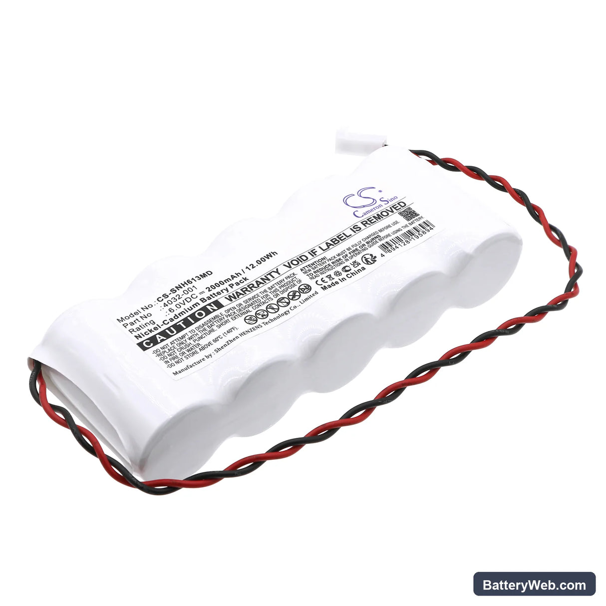 Sonnenschein N613I1 Replacement Battery, 6V, 2000mAh, Ni-CD 1