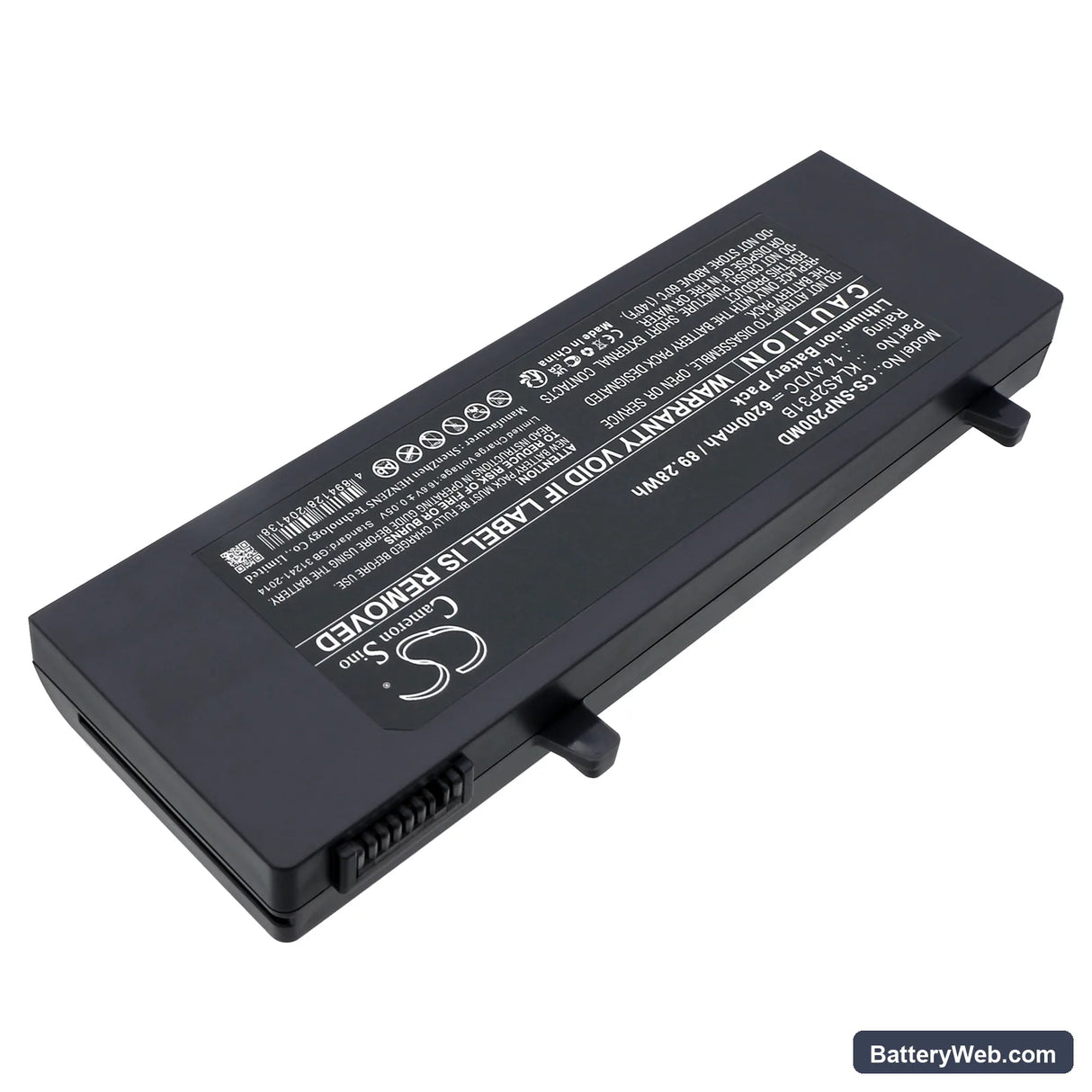 SonoScape E2 Replacement Battery, 14.4V, 6200mAh, Li-ion 2