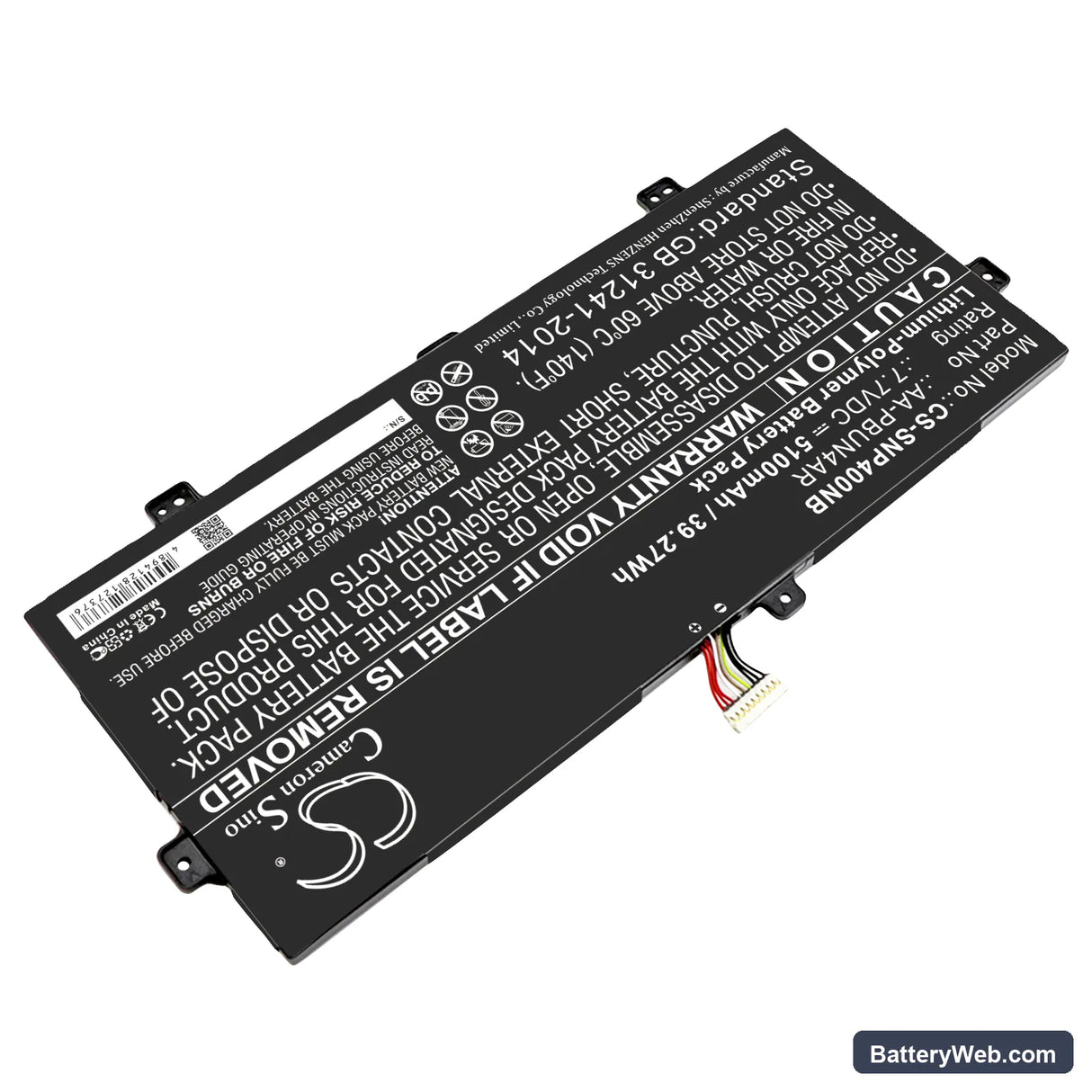 Samsung ATIV Book 9 Spin Replacement Battery, 7.7V, 5100mAh, Li-Polymer 2