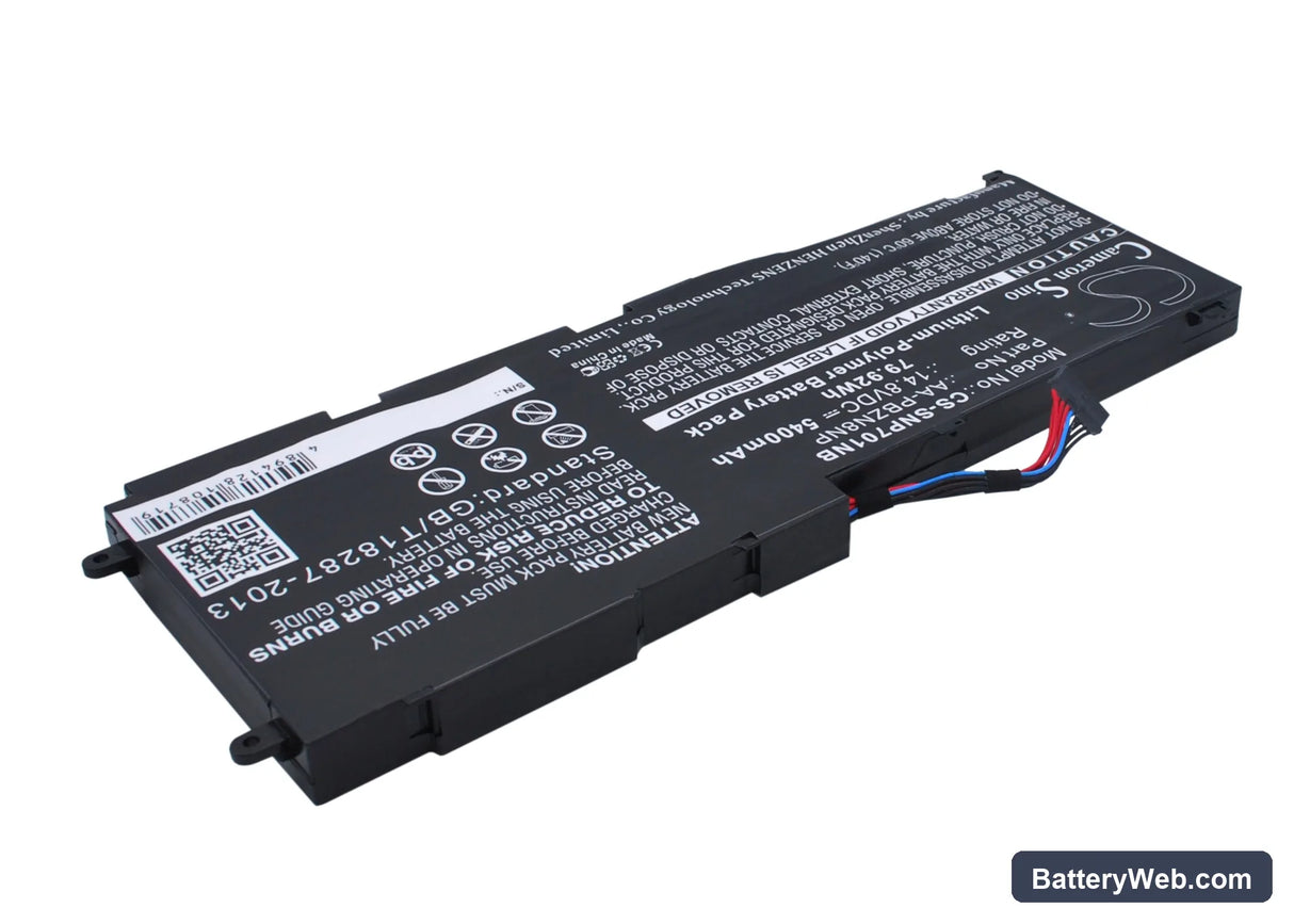 Samsung NP-700 Replacement Battery, 14.8V, 5400mAh, Li-Polymer 2