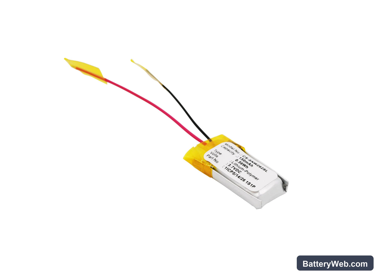 Sony NWZ-W262 Replacement Battery, 3.7V, 150mAh, Li-Polymer 1
