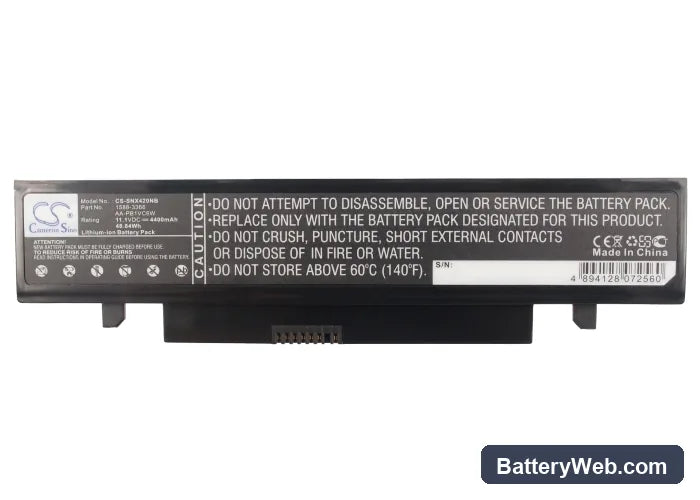Samsung N230-Storm Replacement Battery, 11.1V, 4400mAh, Li-ion 5