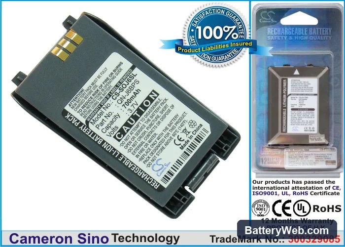 Sony CMD-J6 Replacement Battery, 3.7V, 700mAh, Li-ion 1