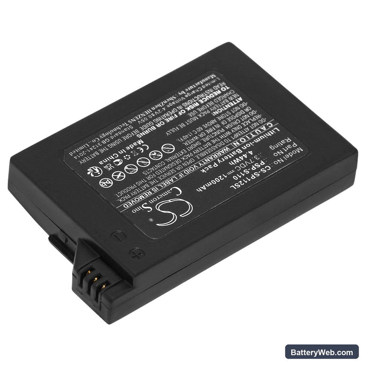Sony PSP 2th Replacement Battery, 3.7V, 1200mAh, Li-ion 2