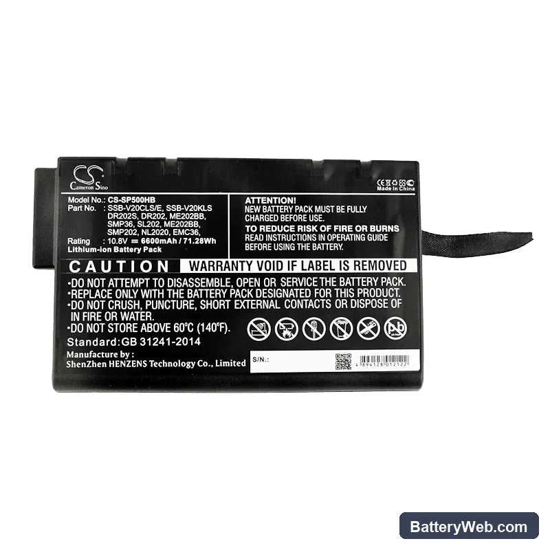 Commax Replacement Battery, 10.8V, 6600mAh, Li-ion 5