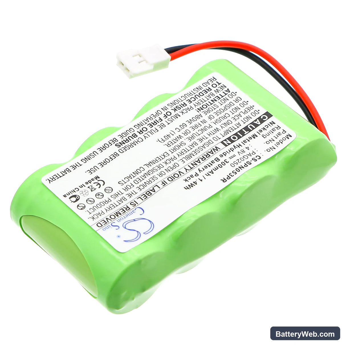 Signologies 1300500 Replacement Battery, 4.8V, 300mAh, Ni-MH 2