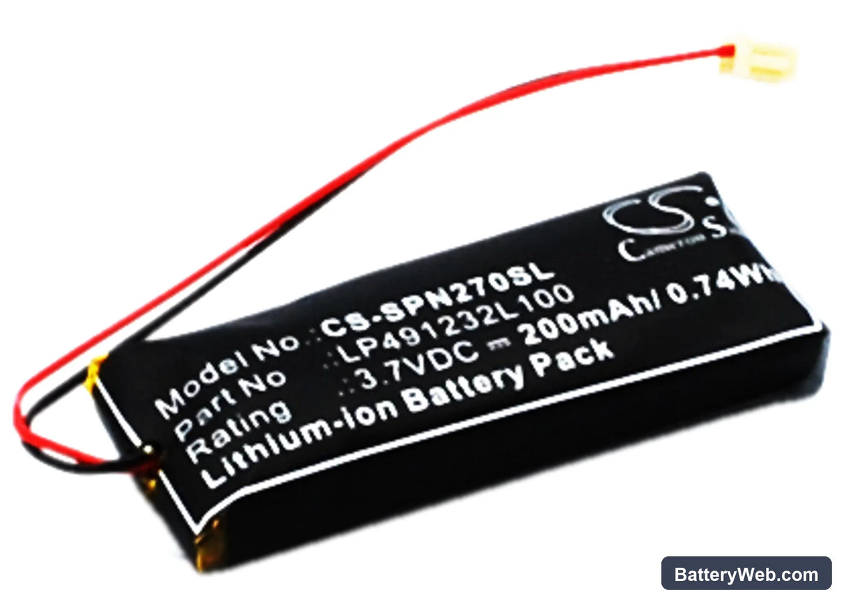 Sony PSP-N270 Replacement Battery, 3.7V, 200mAh, Li-Polymer 2