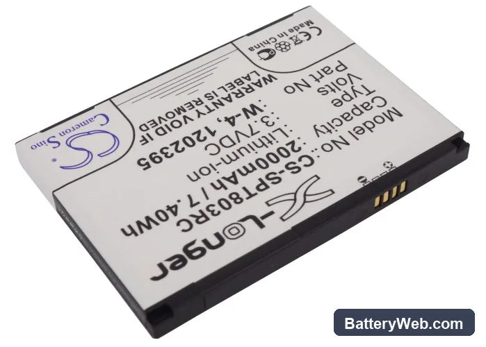 Sierra Wireless 803S 4G LTE Replacement Battery, 3.7V, 2000mAh, Li-ion 2