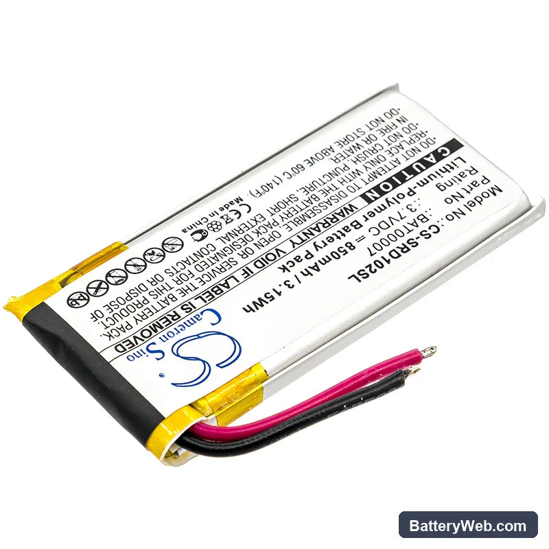 Cardo Scala Rider Packtalk Replacement Battery, 3.7V, 850mAh, Li-Polymer 2