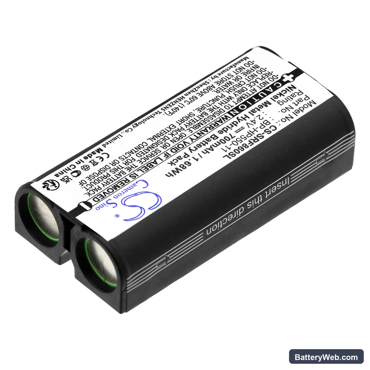 Sony MDR-RF860 Replacement Battery, 2.4V, 700mAh, Ni-MH 2