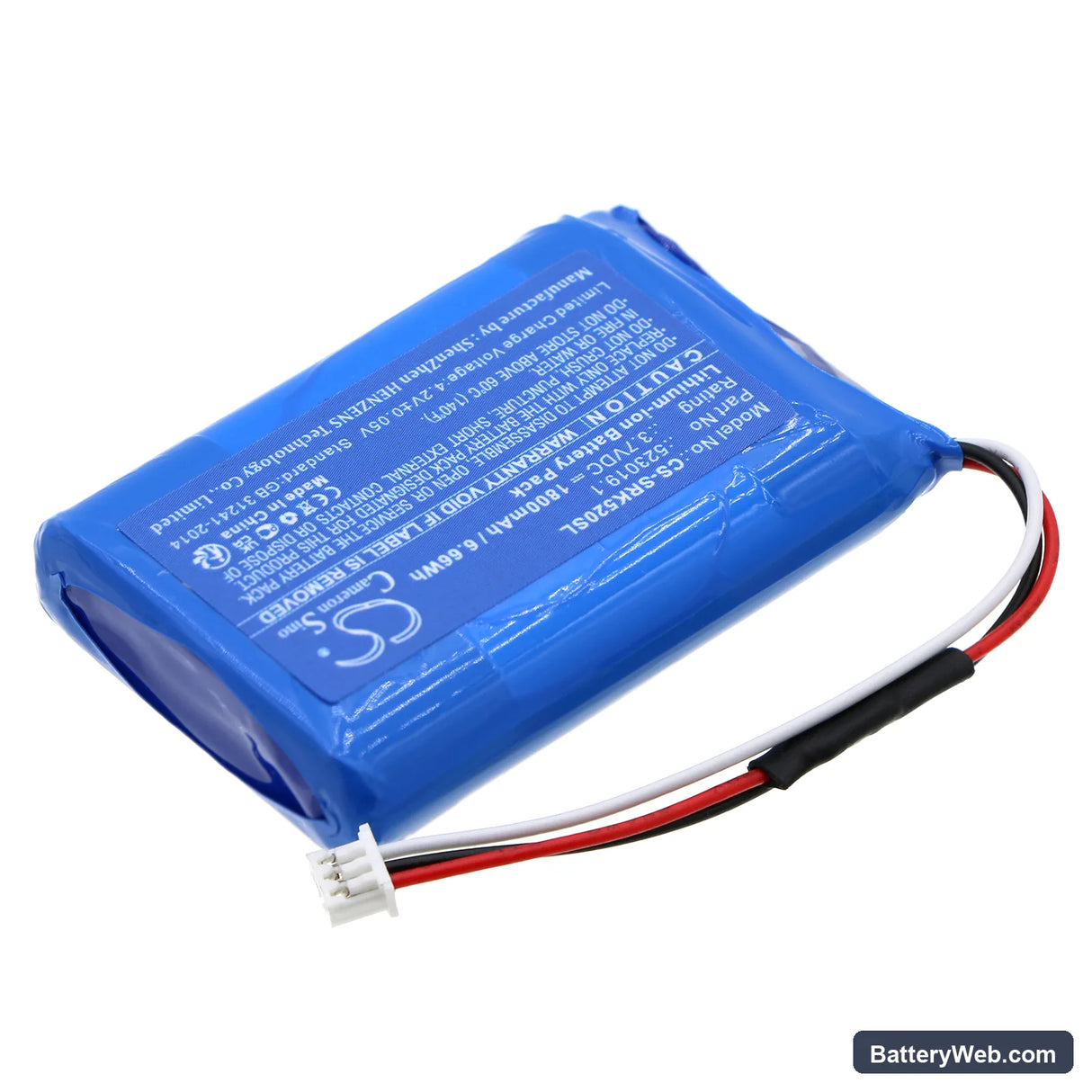 Systronik 523019.1 Replacement Battery, 3.7V, 1800mAh, Li-ion 2
