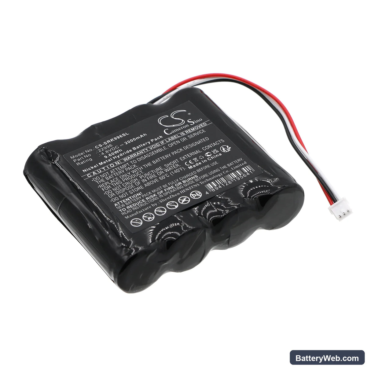 Systronik 4-HXAAL Replacement Battery, 4.8V, 2000mAh, Ni-MH 1