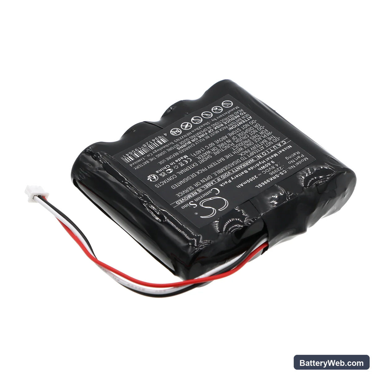 Systronik 4-HXAAL Replacement Battery, 4.8V, 2000mAh, Ni-MH 2