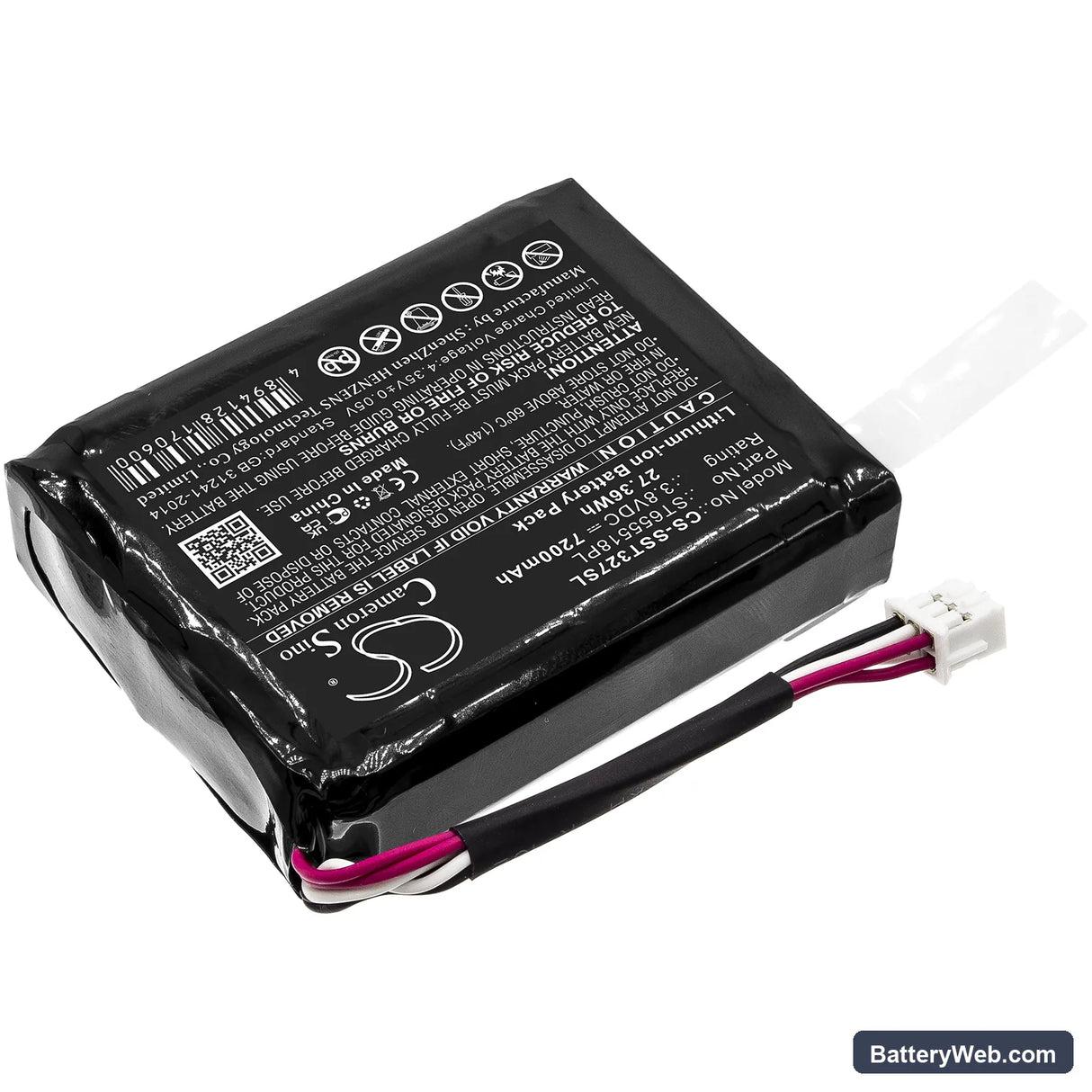 Senter ST327 Replacement Battery, 3.8V, 7200mAh, Li-ion 2