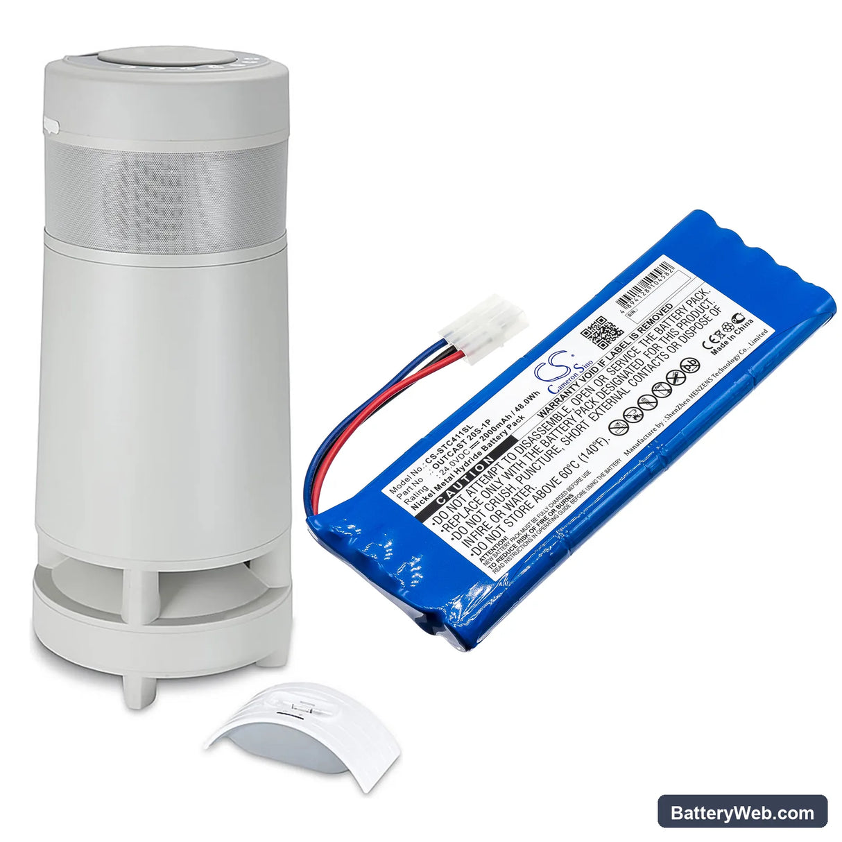 Soundcast Outcast ICO411a Replacement Battery, 24V, 2000mAh, Ni-MH 6