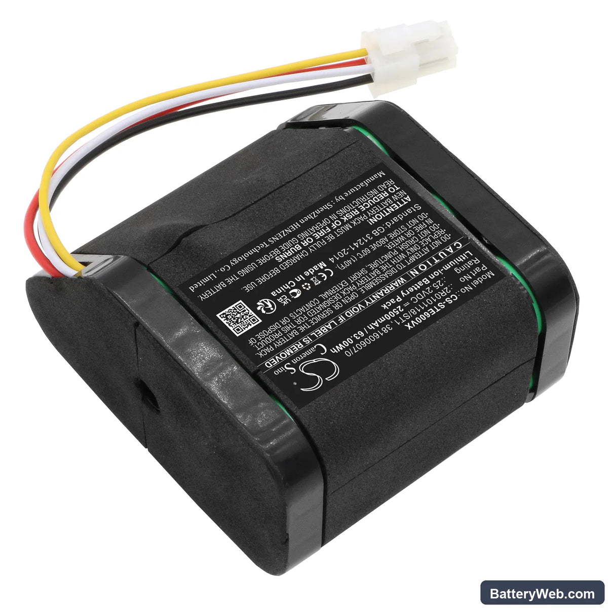 Stiga Stig E600U Replacement Battery, 25.2V, 2500mAh, Li-ion 2