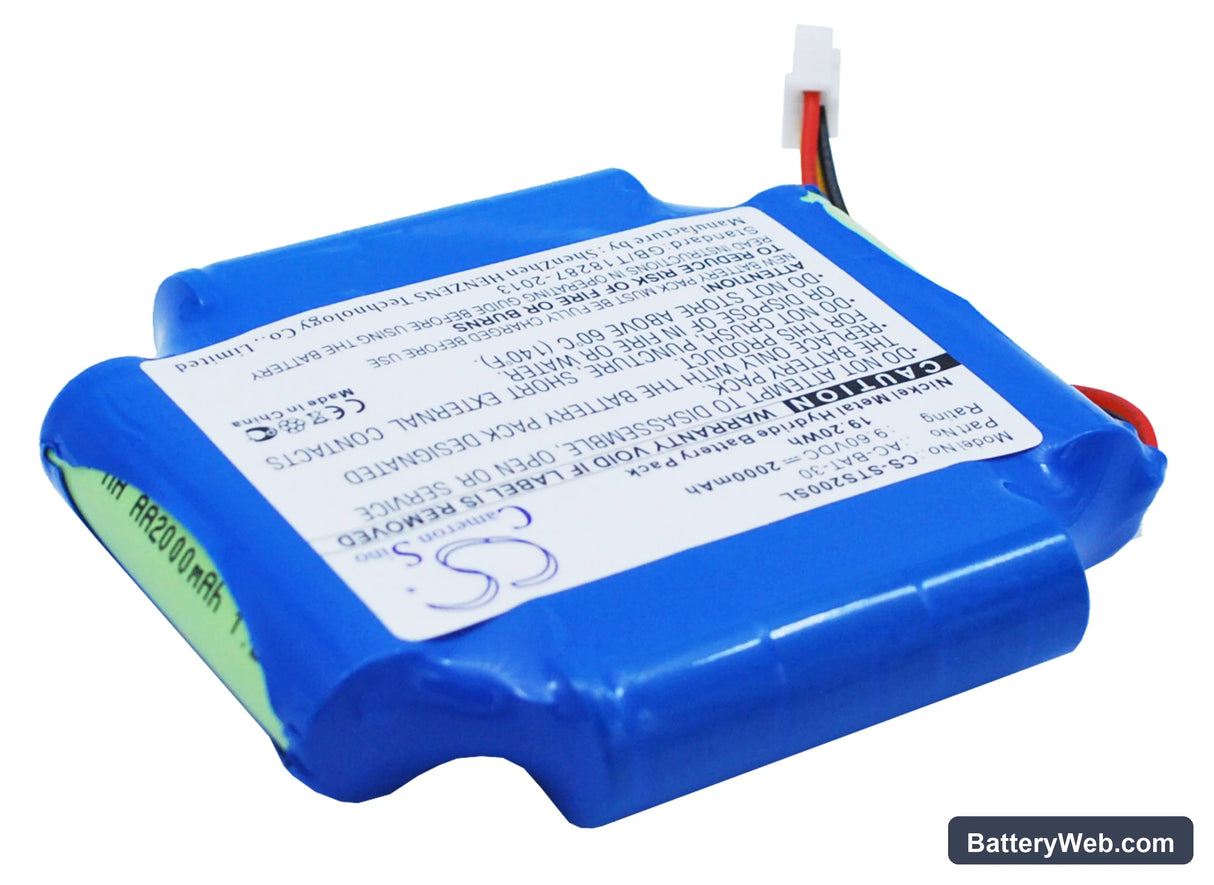 ShinewayTech S20A Replacement Battery, 9.6V, 2000mAh, Ni-MH 3