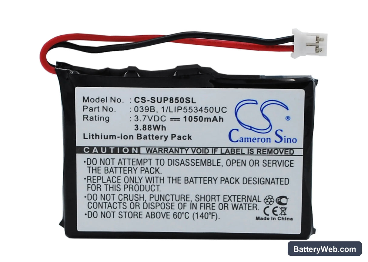 Sureshotgps 8800 Replacement Battery, 3.7V, 1050mAh, Li-ion 1