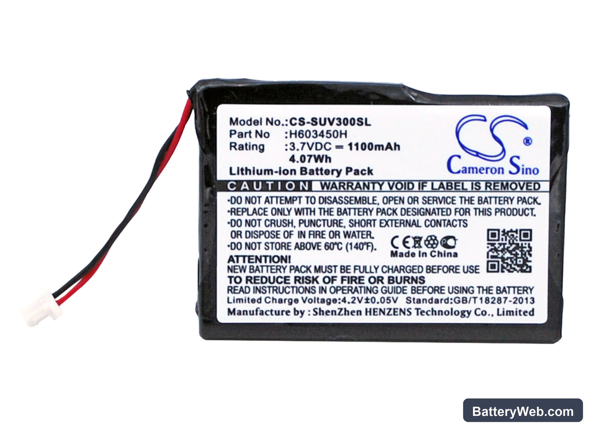 Sureshotgps Micro V3 Replacement Battery, 3.7V, 1100mAh, Li-ion 5