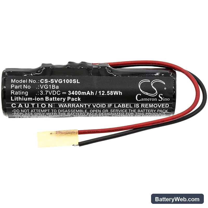 Soundcast VG1 Replacement Battery, 3.7V, 3400mAh, Li-ion 3