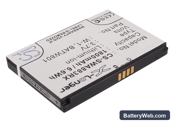Netgear Mingle 3G Replacement Battery, 3.7V, 1800mAh, Li-ion 1