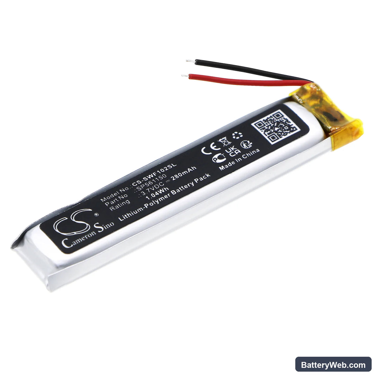 Sony WF-1000XM2 Replacement Battery, 3.7V, 280mAh, Li-Polymer 1