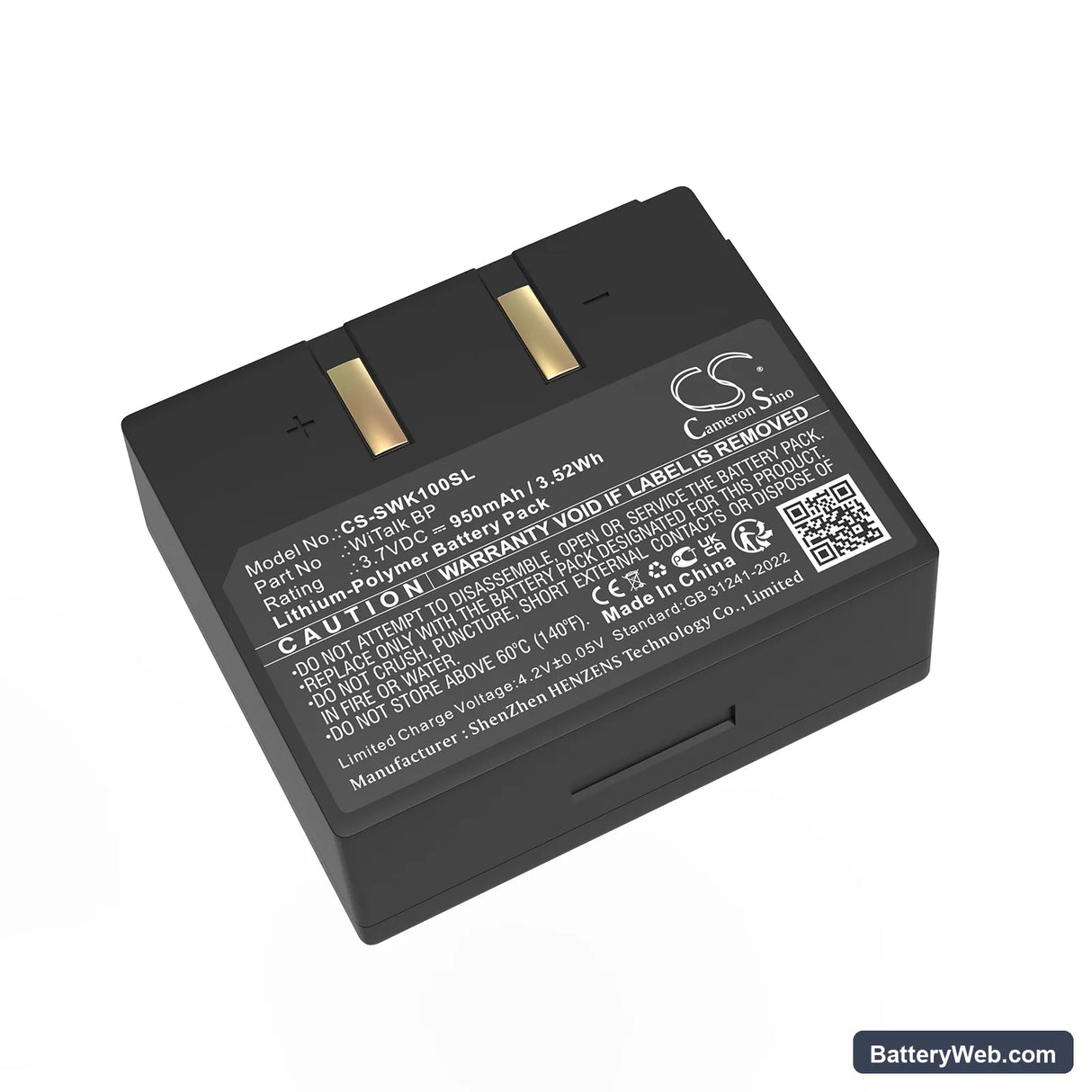 Saramonic Hub Intercom Base Station Replacement Battery, 3.7V, 950mAh, Li-Polymer 1