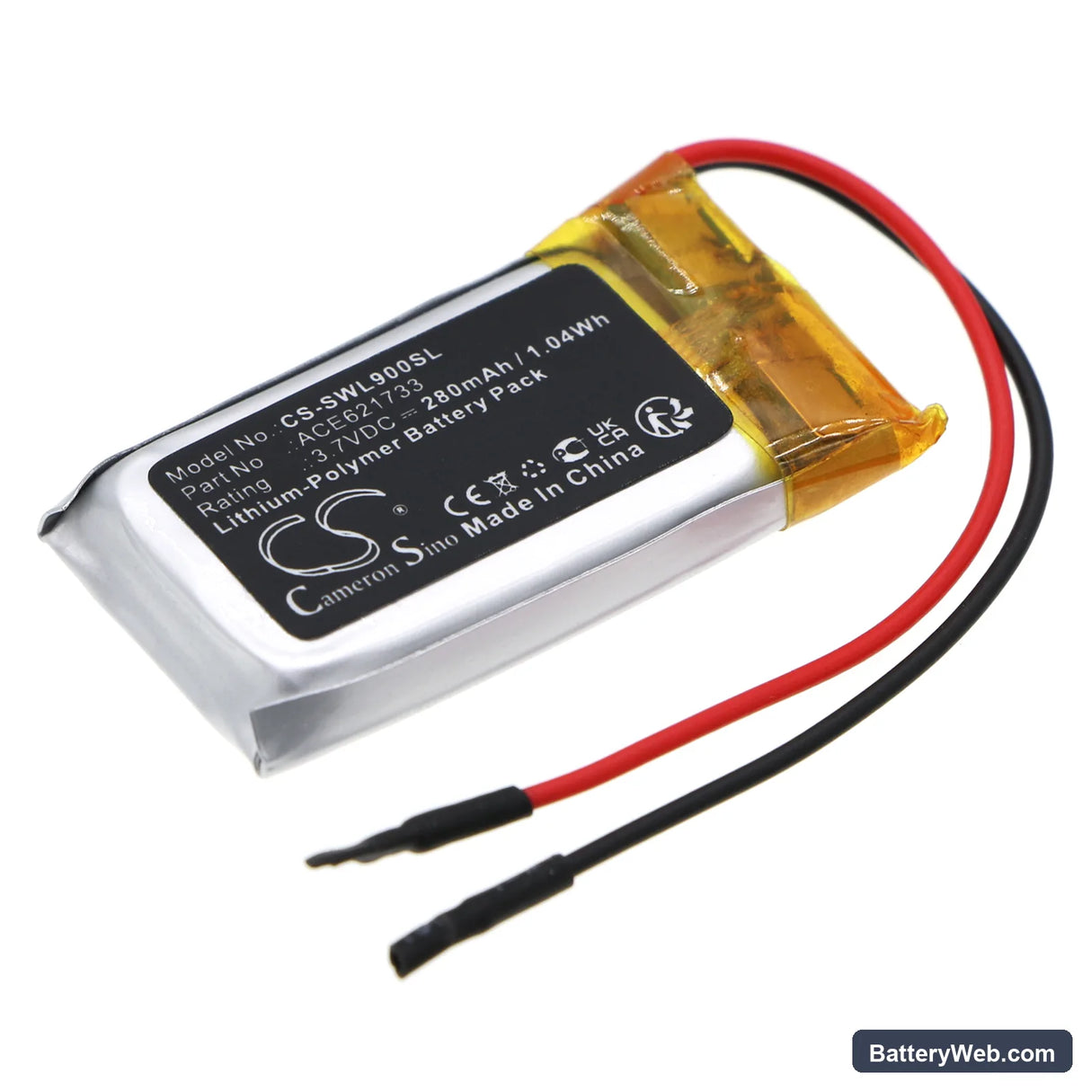 Sony WF-L900 Charging Case Replacement Battery, 3.7V, 280mAh, Li-Polymer 1