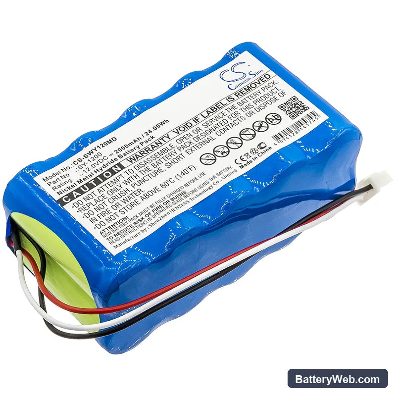 Smiths SY-1200 Replacement Battery, 12V, 2000mAh, Ni-MH 1