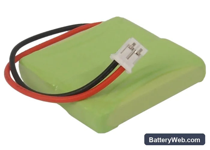 Swisscom Top S329 Replacement Battery, 2.4V, 500mAh, Ni-MH 3