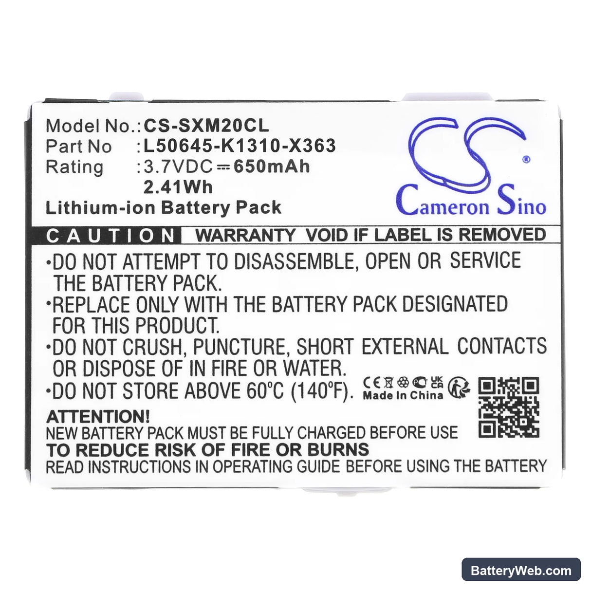 Unify OpenStage M3 Replacement Battery, 3.7V, 650mAh, Li-ion 5