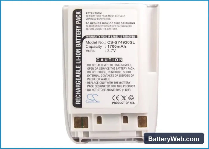 Sanyo SCP-4920 Replacement Battery, 3.7V, 1700mAh, Li-ion 5