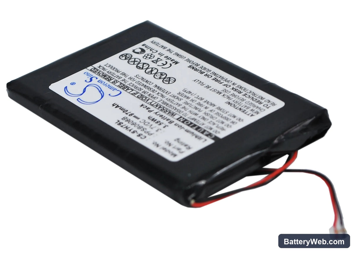 Samsung YP-YH7 Replacement Battery, 3.7V, 970mAh, Li-ion 2
