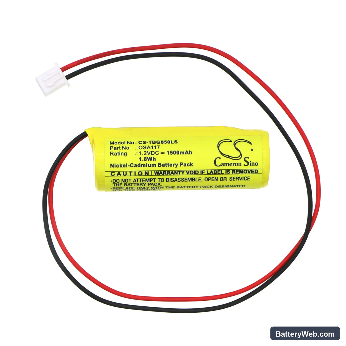 Teig 850069 Replacement Battery, 1.2V, 1500mAh, Ni-CD 3