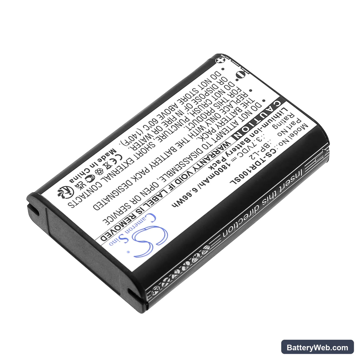 Tascam DR-1 Replacement Battery, 3.7V, 1800mAh, Li-ion 2