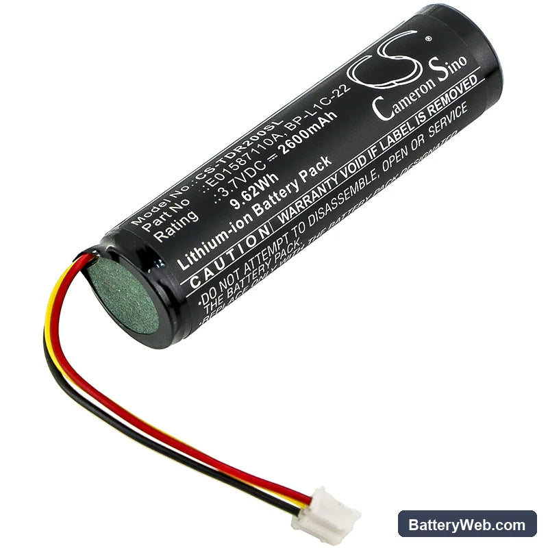 Tascam MP-GT1 Replacement Battery, 3.7V, 2600mAh, Li-ion 1