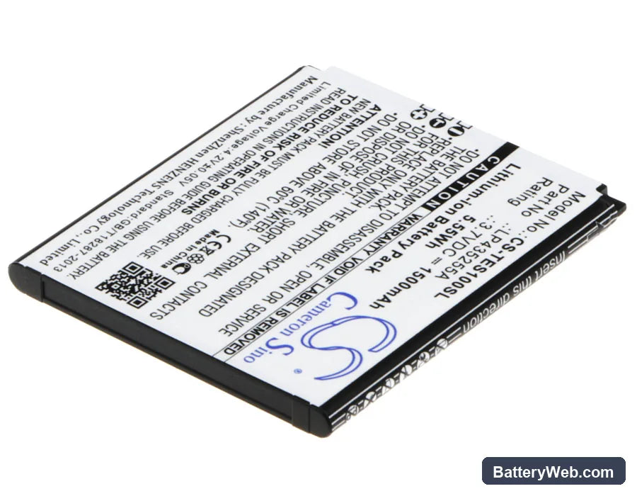 Telefunken Selfie TS1 Replacement Battery, 3.7V, 1500mAh, Li-ion 2