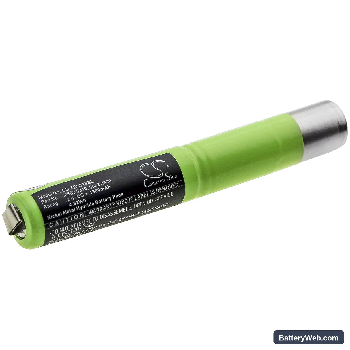 Testo 300 L Replacement Battery, 2.4V, 1800mAh, Ni-MH 1