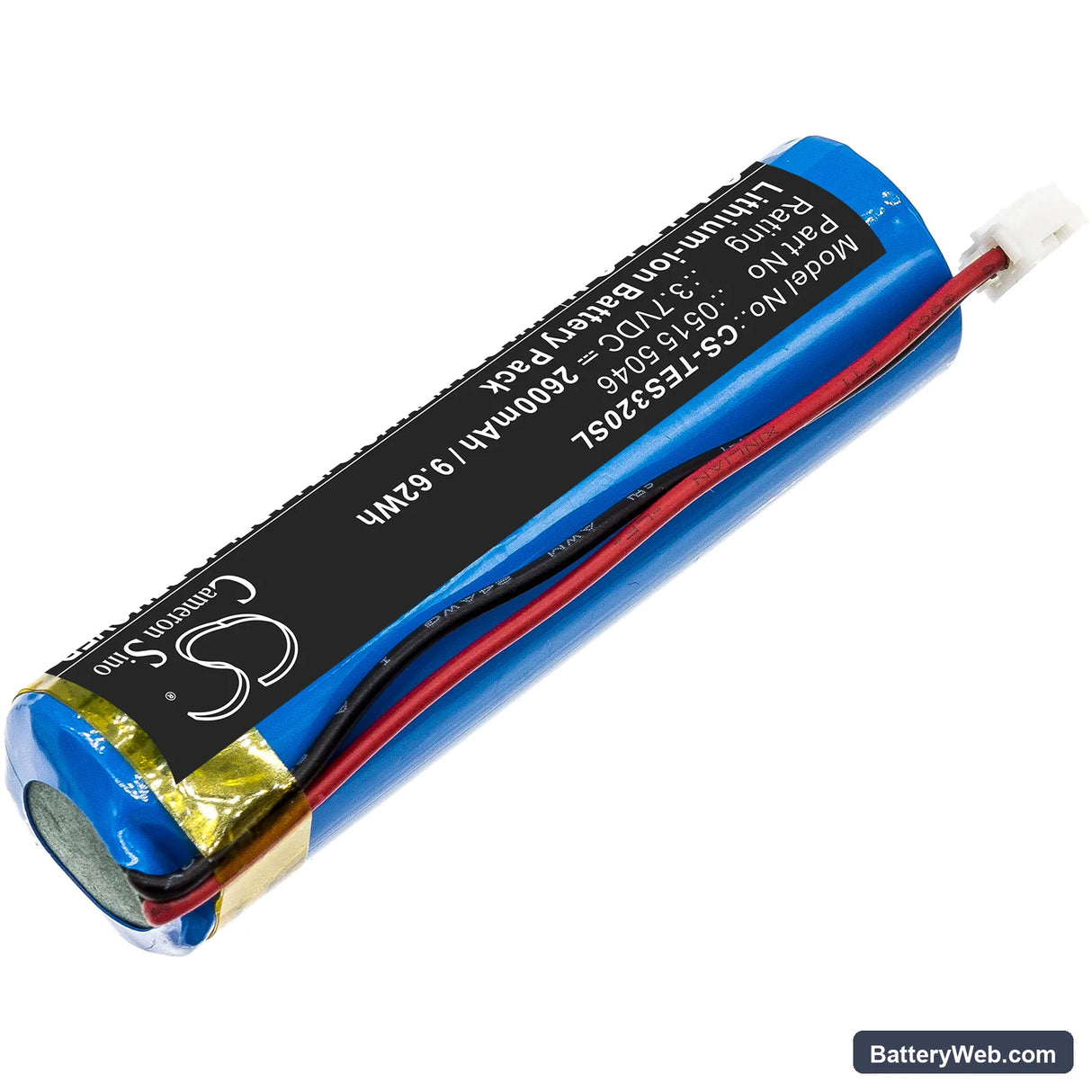 Testo 320 Combustion Analyzer Replacement Battery, 3.7V, 2600mAh, Li-ion 2