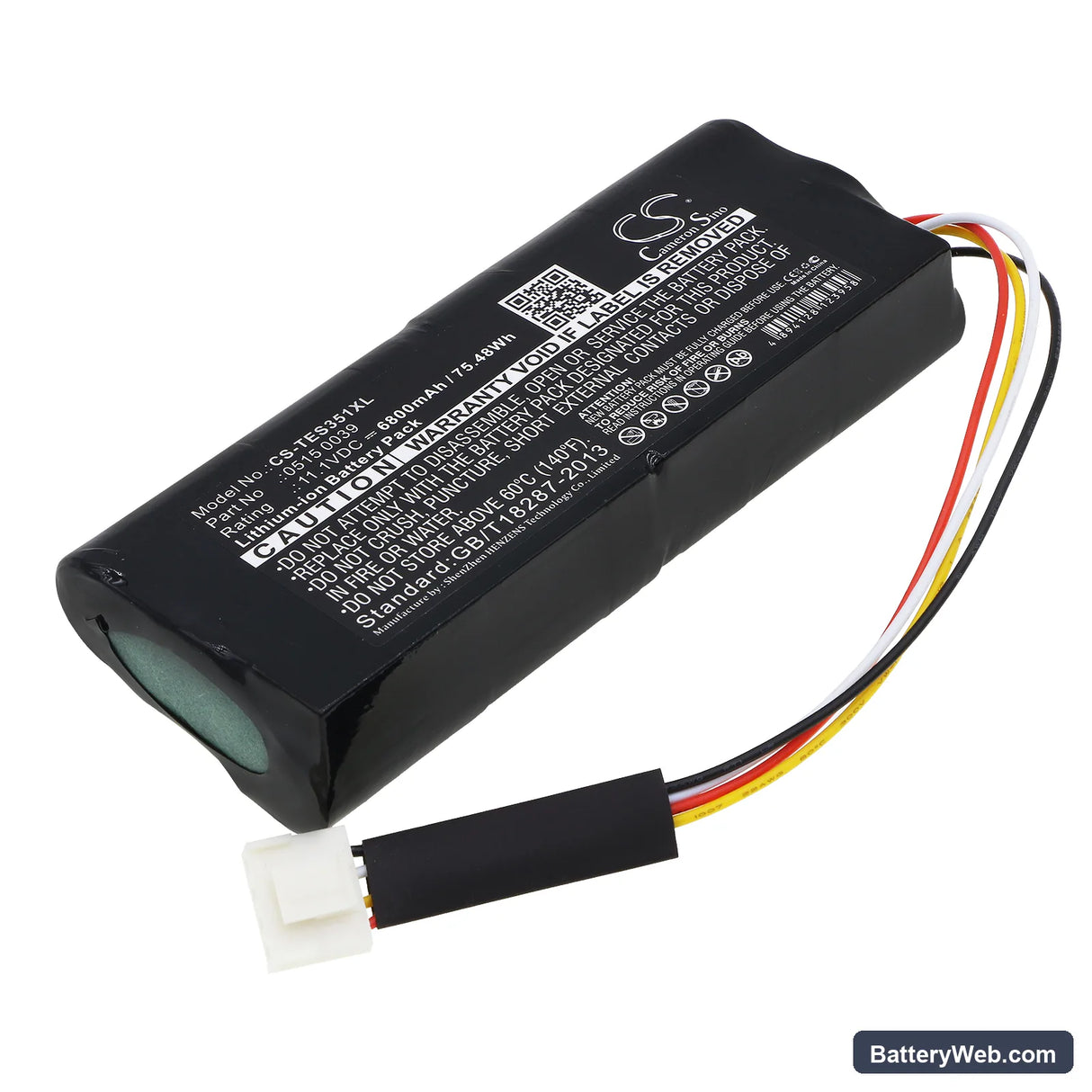 Testo 350K Analyzer Replacement Battery, 11.1V, 6800mAh, Li-ion 1