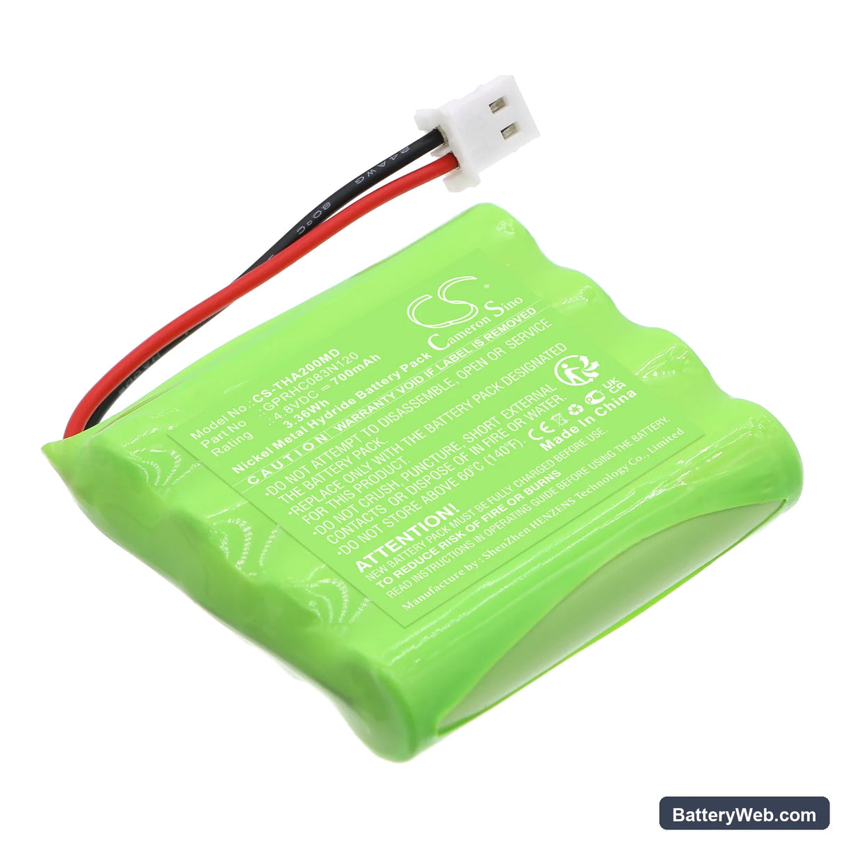 I-Tech Mio Care Replacement Battery, 4.8V, 700mAh, Ni-MH 1