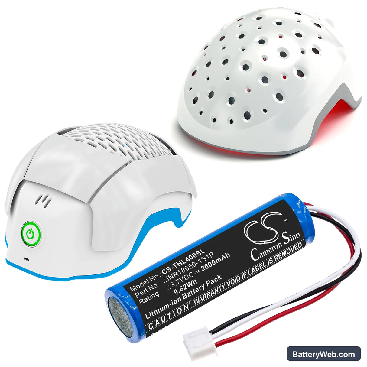 Theradome LH40 Replacement Battery, 3.7V, 2600mAh, Li-ion 6