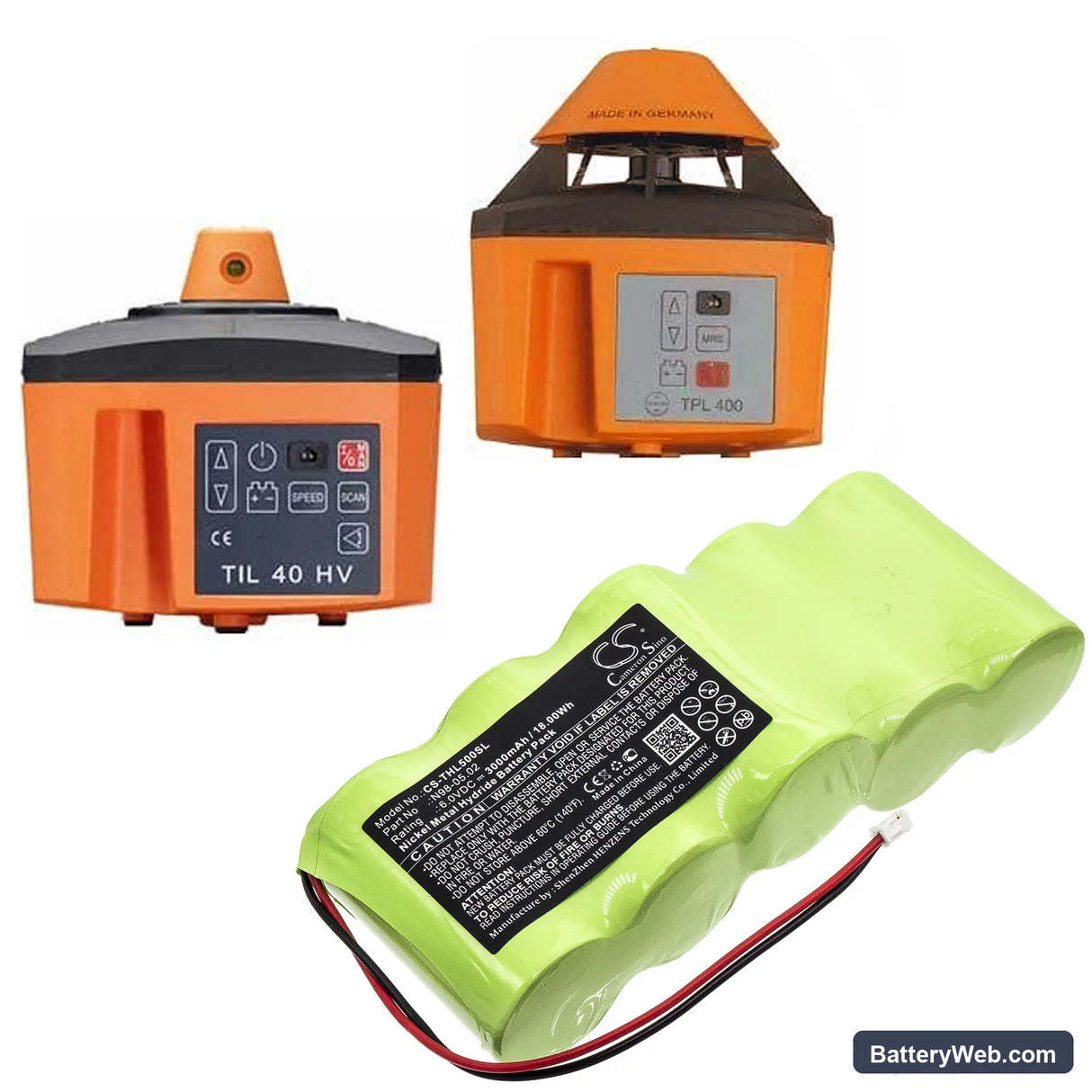 Theis Laser TPL 50 HV Replacement Battery, 6V, 3000mAh, Ni-MH 6