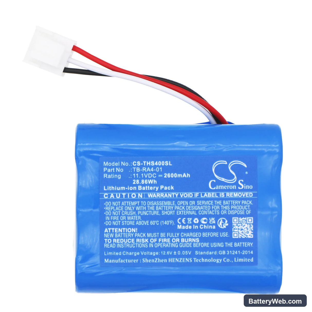 Therabody Theragun G5 Pro Replacement Battery, 11.1V, 2600mAh, Li-ion 3