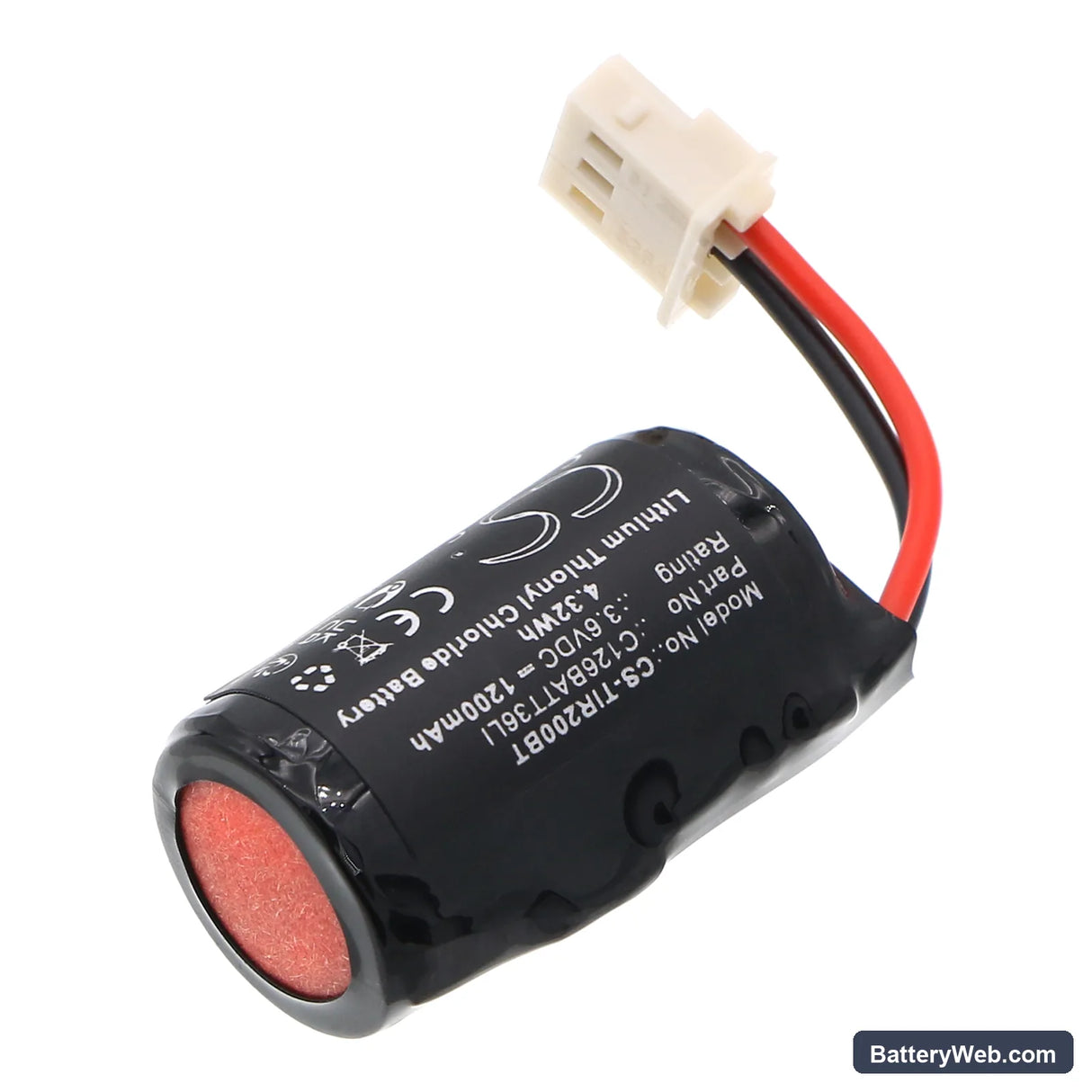 Technoalarm IR200 Replacement Battery, 3.6V, 1200mAh, Li-SOCl2 2