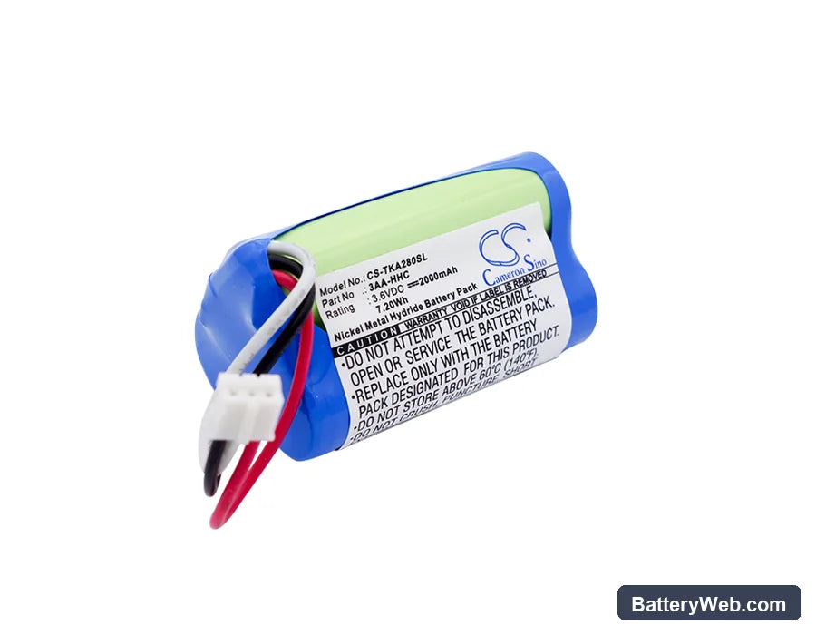 TDK Life on Record A28 Replacement Battery, 3.6V, 2000mAh, Ni-MH 1