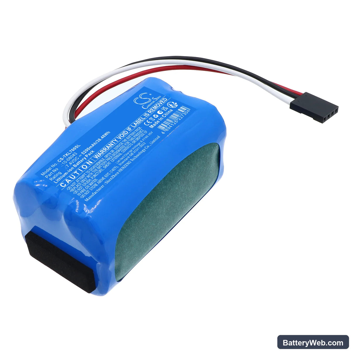 Theis TKL-7 Replacement Battery, 7.4V, 5200mAh, Li-ion 1